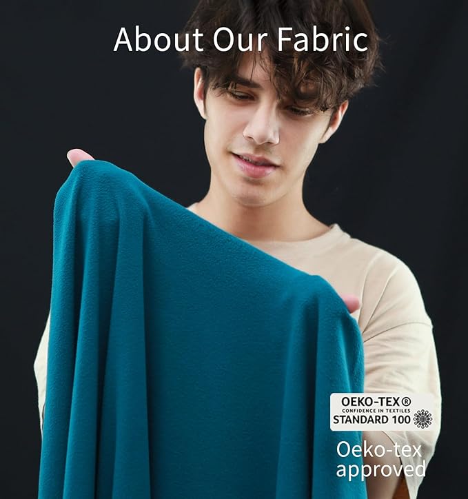 Travel Camping Blanket Lightweight and Breathable, 67 x 48 in Soft Airplane Flight Blanket for Travelers, Foldable Sheet with Stuff Sack for Train, Camp, backapcking, Office, Home