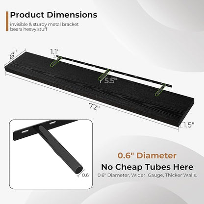 Fun Memories 72 Inch Floating Shelves