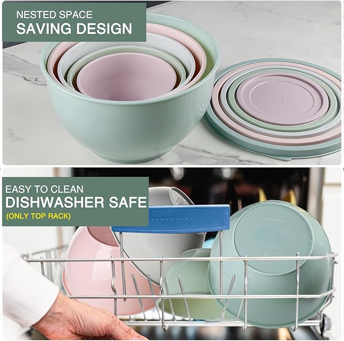 Greentainer Plastic Mixing Bowls