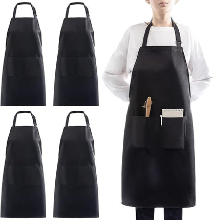 4 Pack Adjustable Apron, Machine Washable Apron Perfact