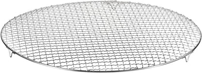 HARFINGTON Round Cooking Rack 16.7-inch Stainless Steel Cross Wire Barbecue Grill Net with 20mm Legs for Cooking Baking Steaming BBQ