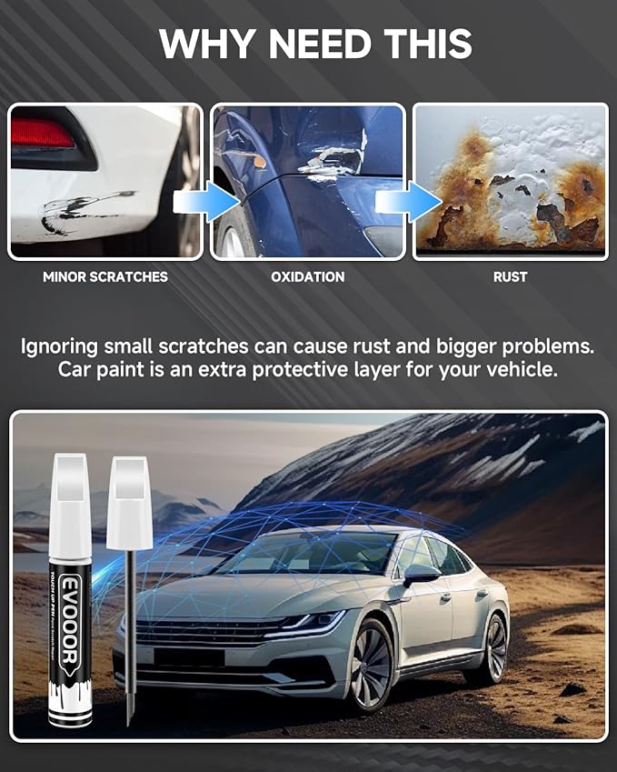 Touch Up Paint Compatible with Nissan Exact Match 2 in 1 Touch up Paint for Chips and Nicks Repair (Black Obsidian/Super Black(KH3) Compatible with All Models)
