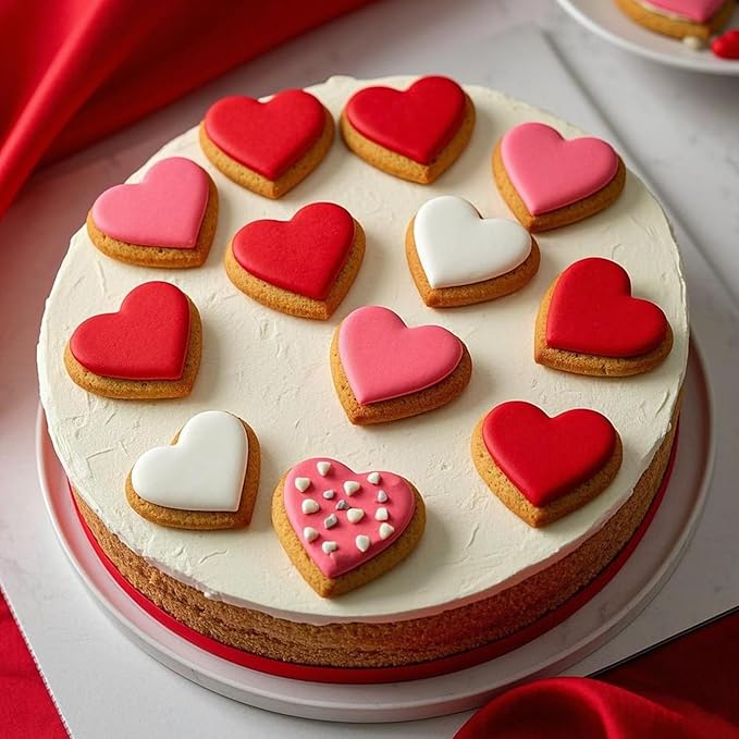 AIERSA Mini Heart Cookie Cutter, 20 Cavity 1.3 Inch Small Tiny Heart Shaped