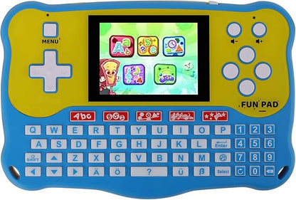 Kids Tablet/Baby Learning Pad with 102 Activities/Toddler Tablet with ABC/Words/Music/Math Interactive Educational Electronic Toys Gifts Handheld Game for Preschool Boys Girls Ages 3-12 (Blue-)