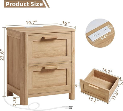 Joaxswe Farmhouse Nightstand