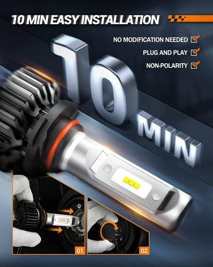 SEALIGHT HB3 Fog Light for Off-Road Use with Advanced Cooling Fan Technology, Compact & Efficient Design, Pack of 2, White