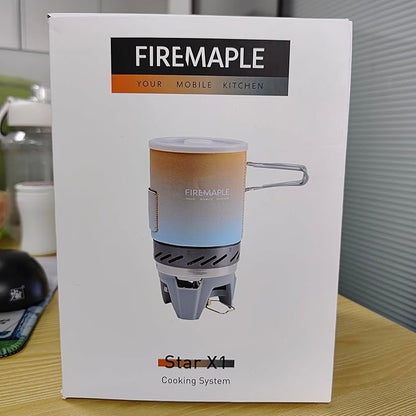 Fire-Maple "Fixed Star 1" Personal Cooking System | Pot/Jet Burner Stove System with Electric Ignition | Ideal for Hiking, Camping, Backpacking, Fishing, Hunting Trips and Emergency Use Multi