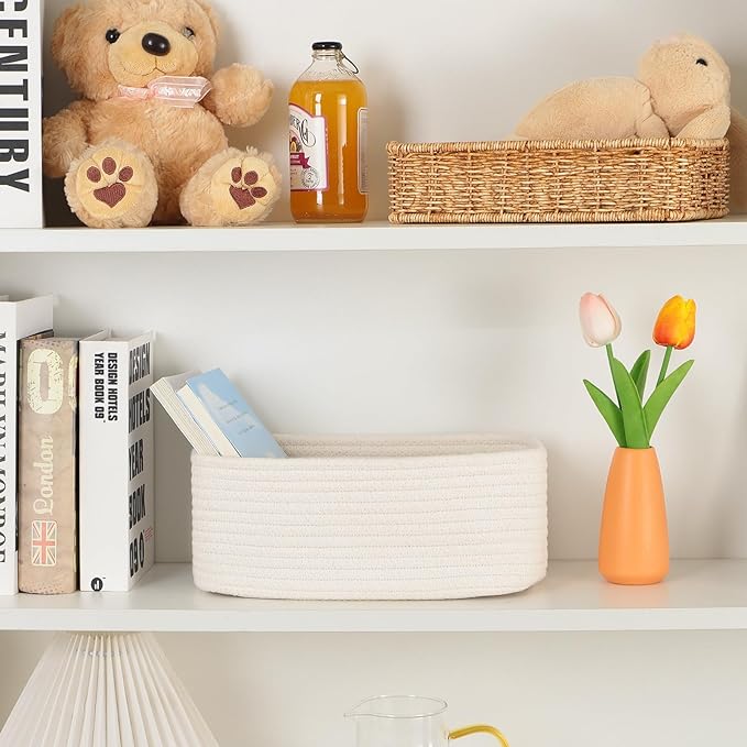 MiniArk Small Storage Baskets for Organizing | Closet Organizer Bins | Shelf