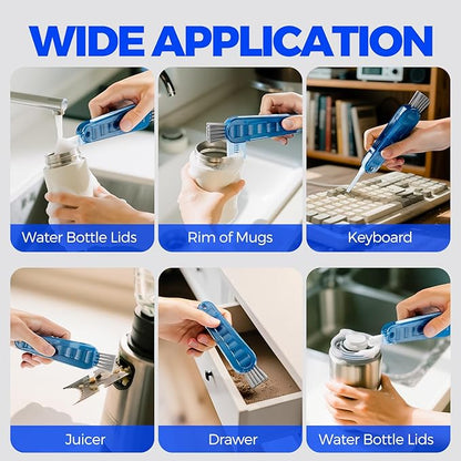 6 Pack Holikme 4 in 1 Cup Lid Cleaning Brush Set