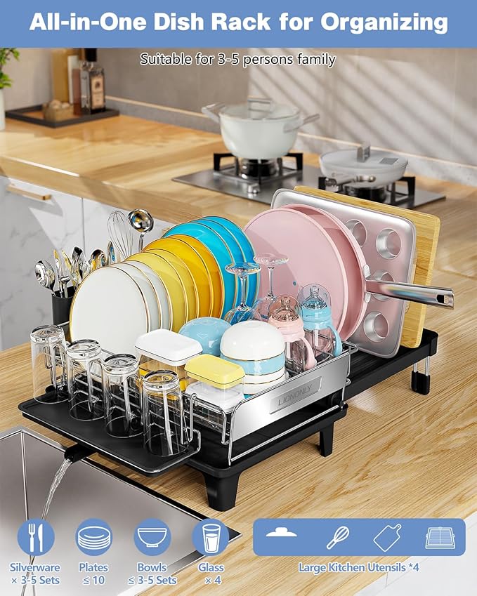 Expandable Dish Drying Rack, Dish Racks