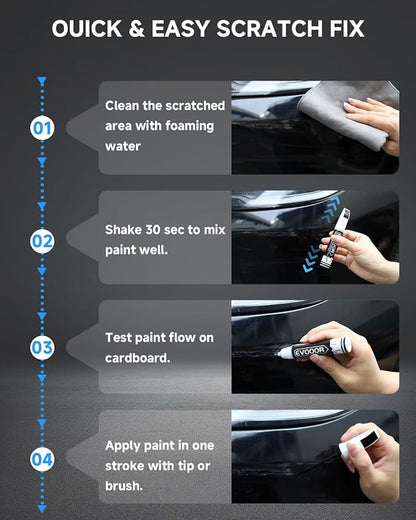JS/M7432A Iconic Silver Metallic Touch Up Paint for Ford – Exact Match 2 in 1 Paint Pen for Chips and Nicks Repair