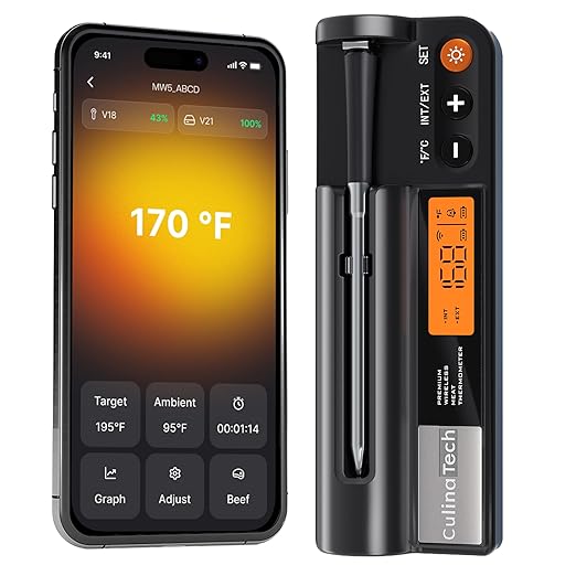 750ft Wireless Meat Thermometer Long Range