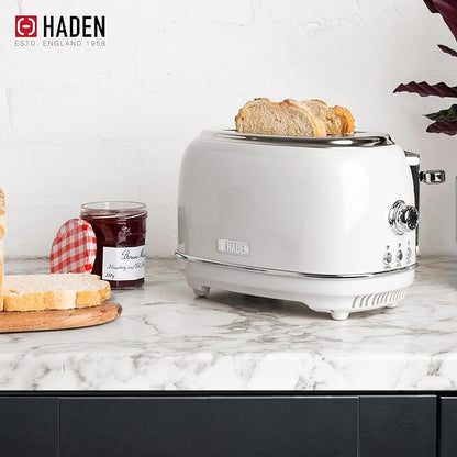 Haden Heritage 2-Slice Wide-Slot Toaster, Stainless-Steel Bread Toaster