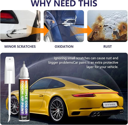 [2-PACK] Compatible with Mercedes-Benz Touch Up Paint[Brilliant Silver(744/9744)]-Exact OEM Match Equivalent,Fast Drying Mula,Eco Friendly Scratch Repair Kit Deep Scratches