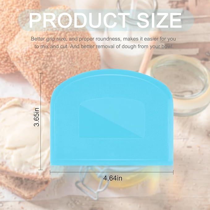 4 Pieces Food Scraper, Flexible Dough Scraper, Dough Scraper