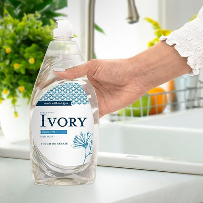 Cleaning Essentials includes Ivory Classic Dish Soap Dishwashing Liquid 709ml/24fl oz - Pack of 2, Value Bundle Packed