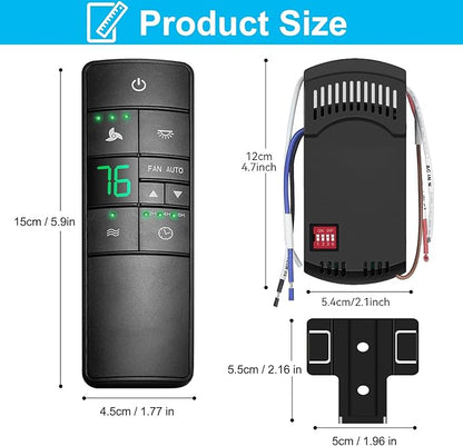 3-Speed Universal Ceiling Fan Remote Control Kit