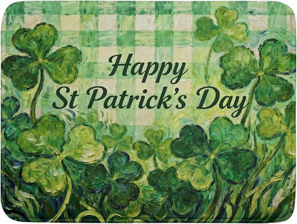 St Patrick's Day Shamrock Dish Drying Mat