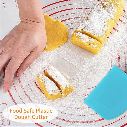 ALLTOP Bowl Spatula & Bench Scraper, Flexible Plastic Multipurpose Kitchen
