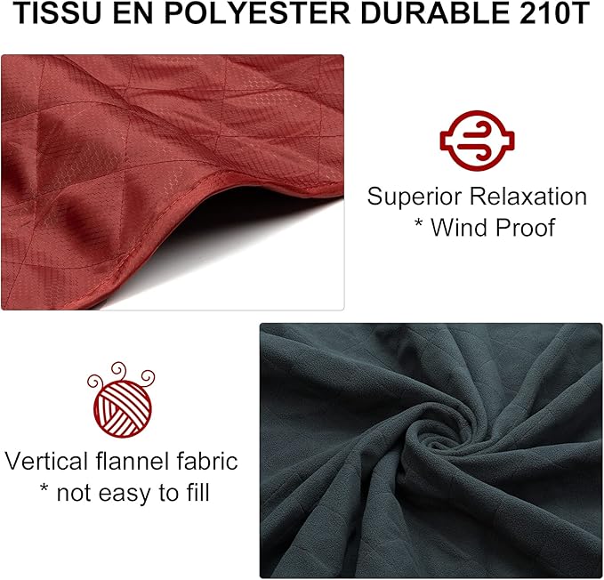 Forceatt Camping Blanket, 79" X 57" Large Outdoor Blanket, Sandproof, Waterproof for Outdoor Festivals, Beaches, Picnics, Stadium，Camping, Parks, Hiking, Travel, Family Suitable for 4 Seasons.