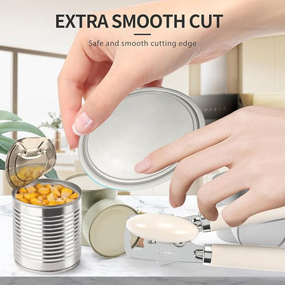 Safring Can Opener Manual, Heavy Duty Stainless Steel Smooth Edge Can Openers