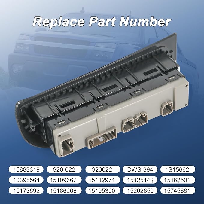 DICMIC Front Driver Side Master Power Window Switch and Door Lock & Black Bezel