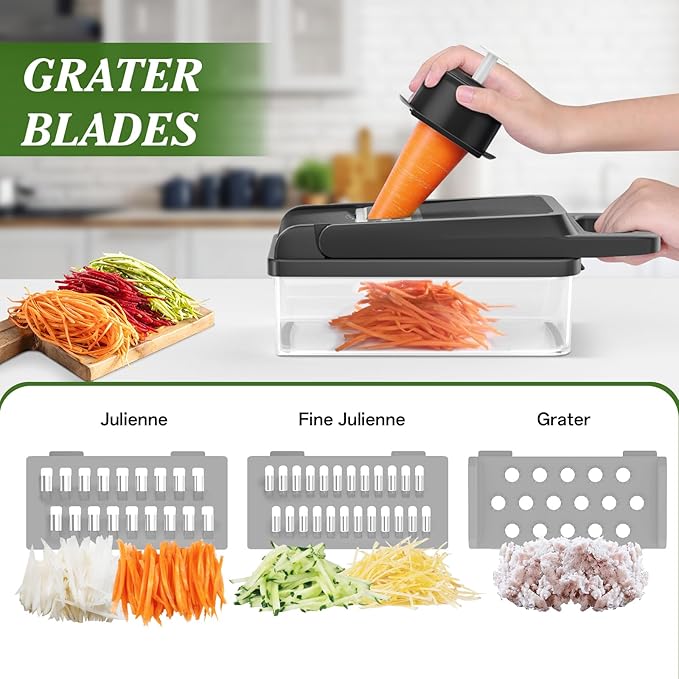 HomeHacks Vegetable Chopper Vegetable Cutter, 15 in 1 Kitchen Gadget, Onion