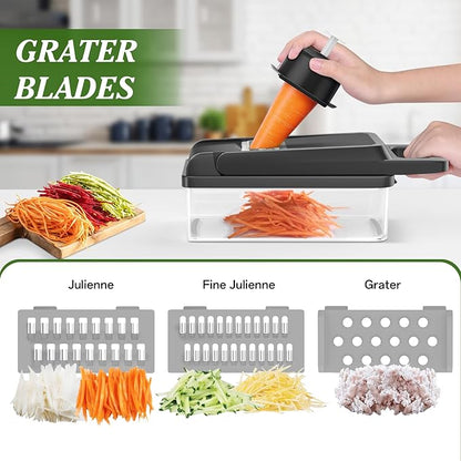 HomeHacks Vegetable Chopper Vegetable Cutter, 15 in 1 Kitchen Gadget, Onion