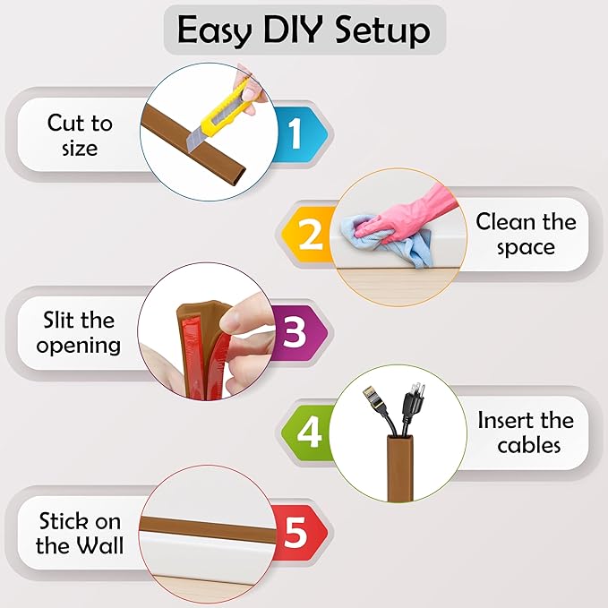 Rubber Bond TV Cord Hider Cable Protector