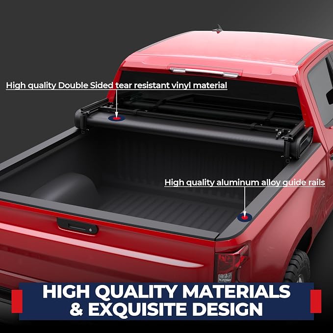 MOSTPLUS 5.8 FT Tri-Fold Tonneau Cover Soft Truck Bed Compatible with 2007 2008 2009 2010 2011 2012 2013 Chevy Silverado 1500 / Compatible for GMC Sierra 1500 3 Fold 69.3 inch On Top