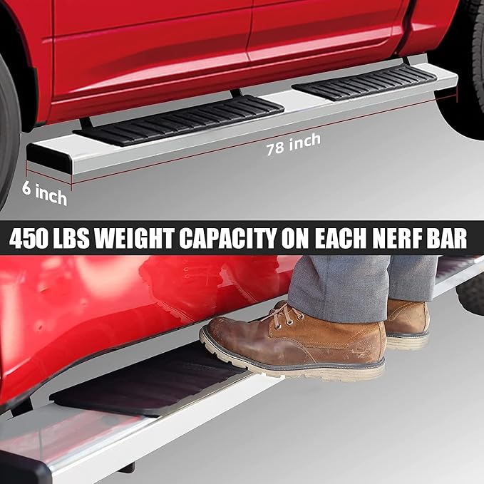 COMNOVA 6 Inches Running Boards Compatible with 2015-2026 Chevrolet Colorado/GMC Canyon Crew Cab, Running Boards & Steps for Colorado (Steel)