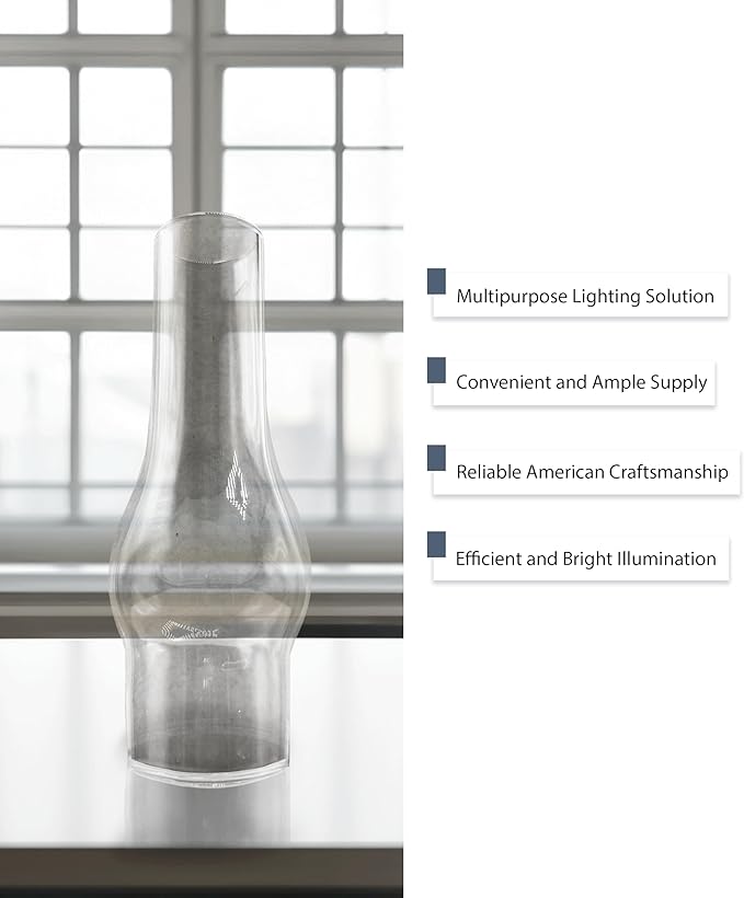 Light of Mine: 1.25" X 4.25" Oil Lamp Replacement Chimney - Clear Smooth Top Borosilicate Chimney for Japanese Burners (1 1/4" x 4 1/2")