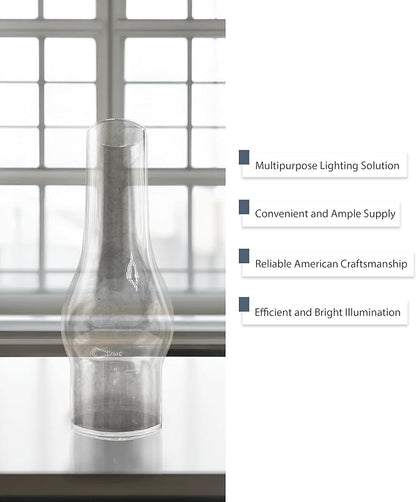 Light of Mine: 1.25" X 4.25" Oil Lamp Replacement Chimney - Clear Smooth Top Borosilicate Chimney for Japanese Burners (1 1/4" x 4 1/2")