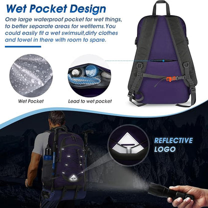 IGOLUMON Hiking Backpack 40L Packable Lightweight Camping Backpack Men Women Waterproof Hiking Daypack Outdoor Travel Daypack