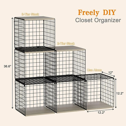 3PCS Stackable Closet Organizers and Storage, Shelves