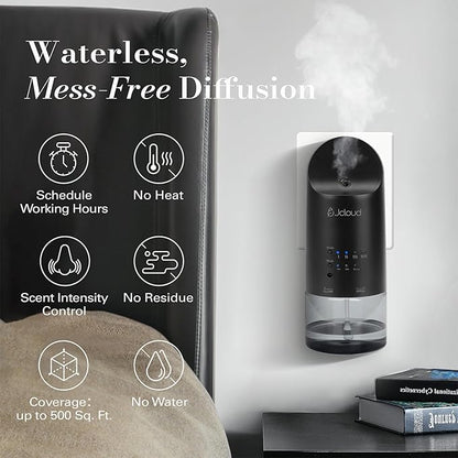 JCLOUD Plug in Diffuser for Essential Oils, Waterless Scent Diffuser Cover Up