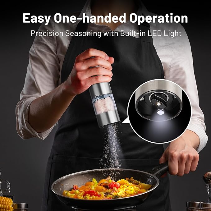 SIMPLETASTE Electric Salt and Pepper Grinder Set
