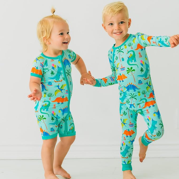Little Sleepies Two-Piece Pajama Set for Boys & Girls, Soft Viscose from Bamboo Toddler Pajamas for Kids, Family Matching PJs