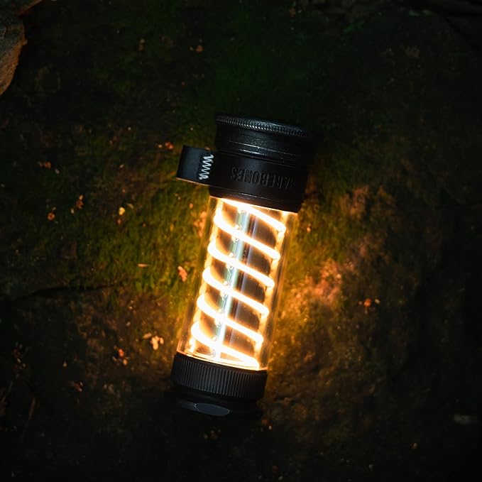 Barebones Edison Light Stick ??Tumbled Steel, USB Rechargeable LED Lantern and Flashlight with 7 Modes, 40+ Hour Run Time, Camping Essentials with Magnetic Base