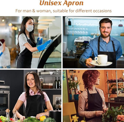 4 Pack Adjustable Apron, Machine Washable Apron Perfact