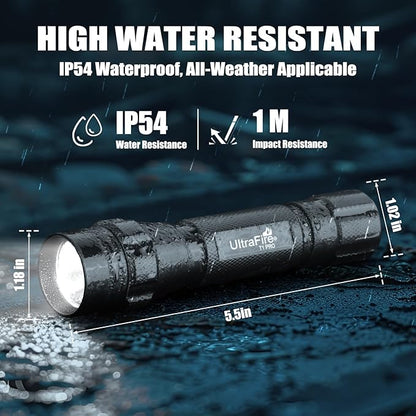 ULTRAFIRE 1000 High Lumen Tactical EDC Flashlight with Holster,Single Mode Police Flashlight with Belt Holder,Bright Law Enforcement Flashlight with Holster for Duty Belt T1 PRO