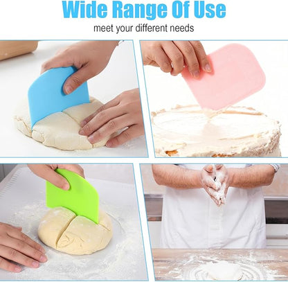 10 Pcs Plastic Bench Scraper for Baking