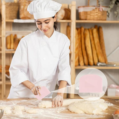 4 Pieces Food Scraper, Flexible Dough Scraper, Dough Scraper