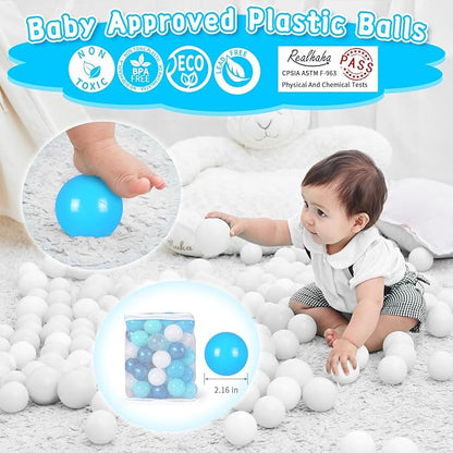Realhaha Ball Pit Balls 50 100 200 500 Play Balls Plastic Balls for Baby Girls Toddlers Kids Play Tent Pool Playhouse Playpen Party Decoration