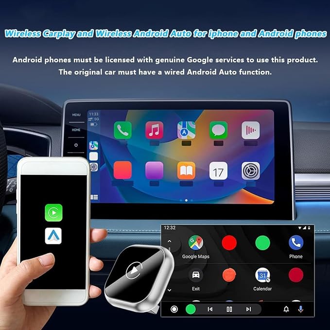Wireless CarPlay Adapter for Toyota RAV 4 RAV4 2019-2026 2027, 2026 Upgraded Mini Plug & Play USB Fast Stable Connection 3–5s Auto Connect, D/Gray