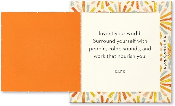 Compendium ThoughtFulls Pop-Open Cards – Live Inspired – 30 Pop-Open Cards, Each with a Different Inspiring Message Inside, 2.25” x 2.25”