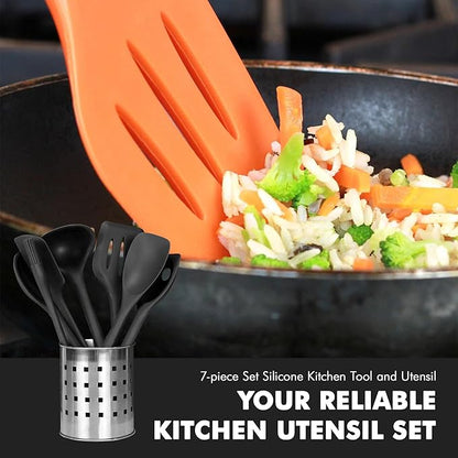 Chef Craft - Premium Silicone Kitchen Tools and Utensils Set, Non-Scratch