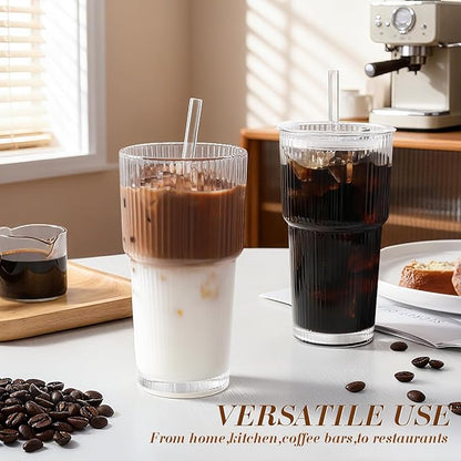 Iced Coffee Cups with Lids: Coffee Bar Accessories