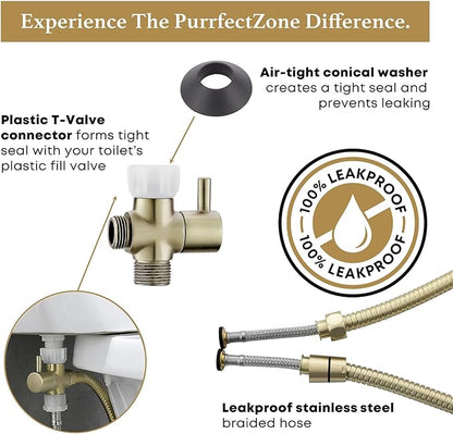 Purrfectzone Bidet Sprayer for Toilet, Handheld Bidet Sprayer Kit,