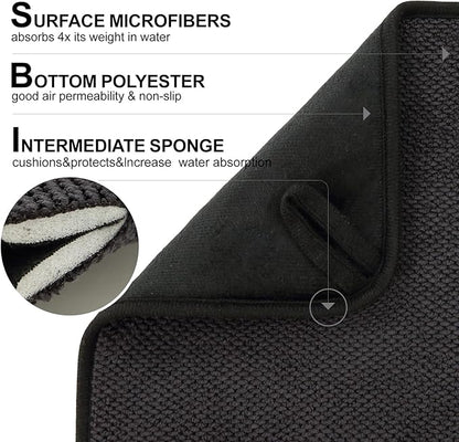 2 Pack Microfiber Dish Drying Mat